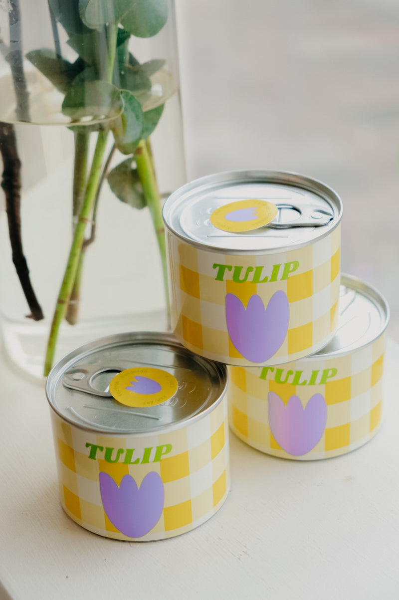 Tulip Floral Scented Soy Wax Tin Candle