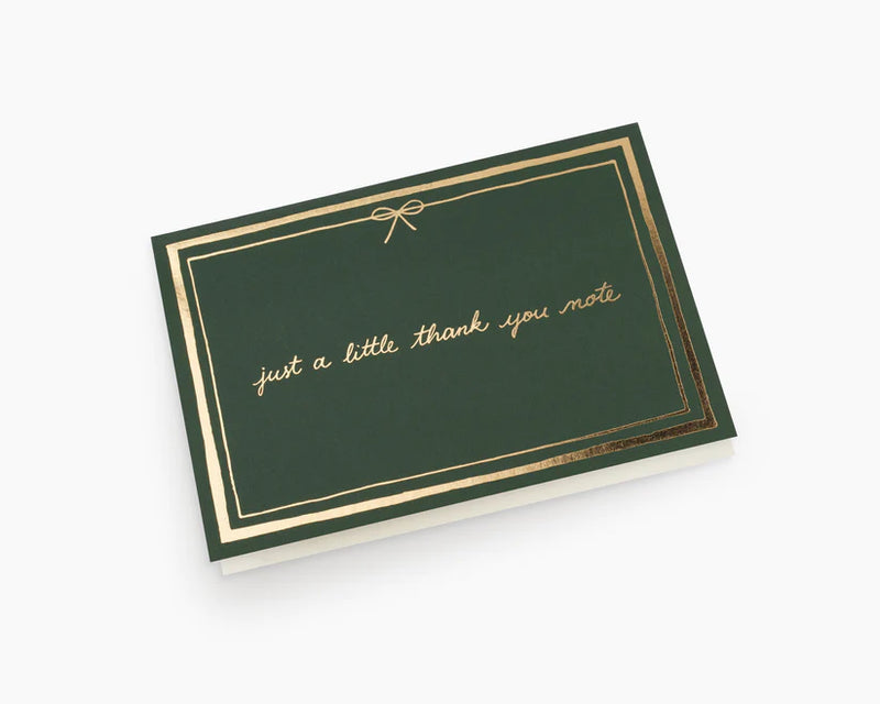 Little Thank You Dark Green Greeting Gift Card