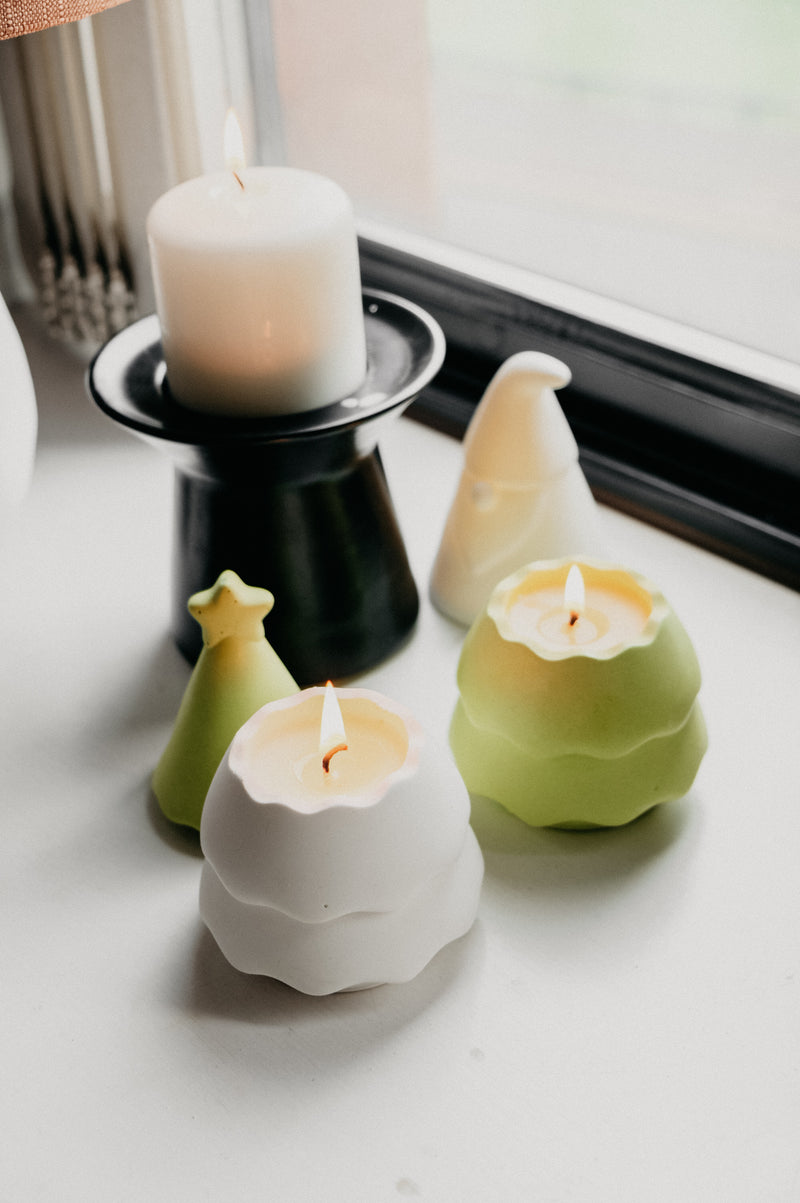 Christmas Tree Concrete Soy Wax Scented Candle