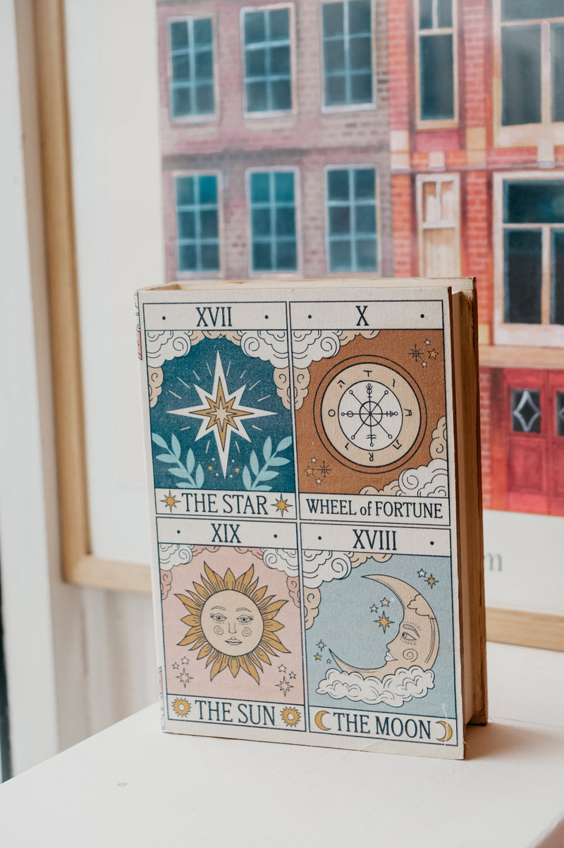 Vintage Style Pastel Tarot Card Storage Book Decor