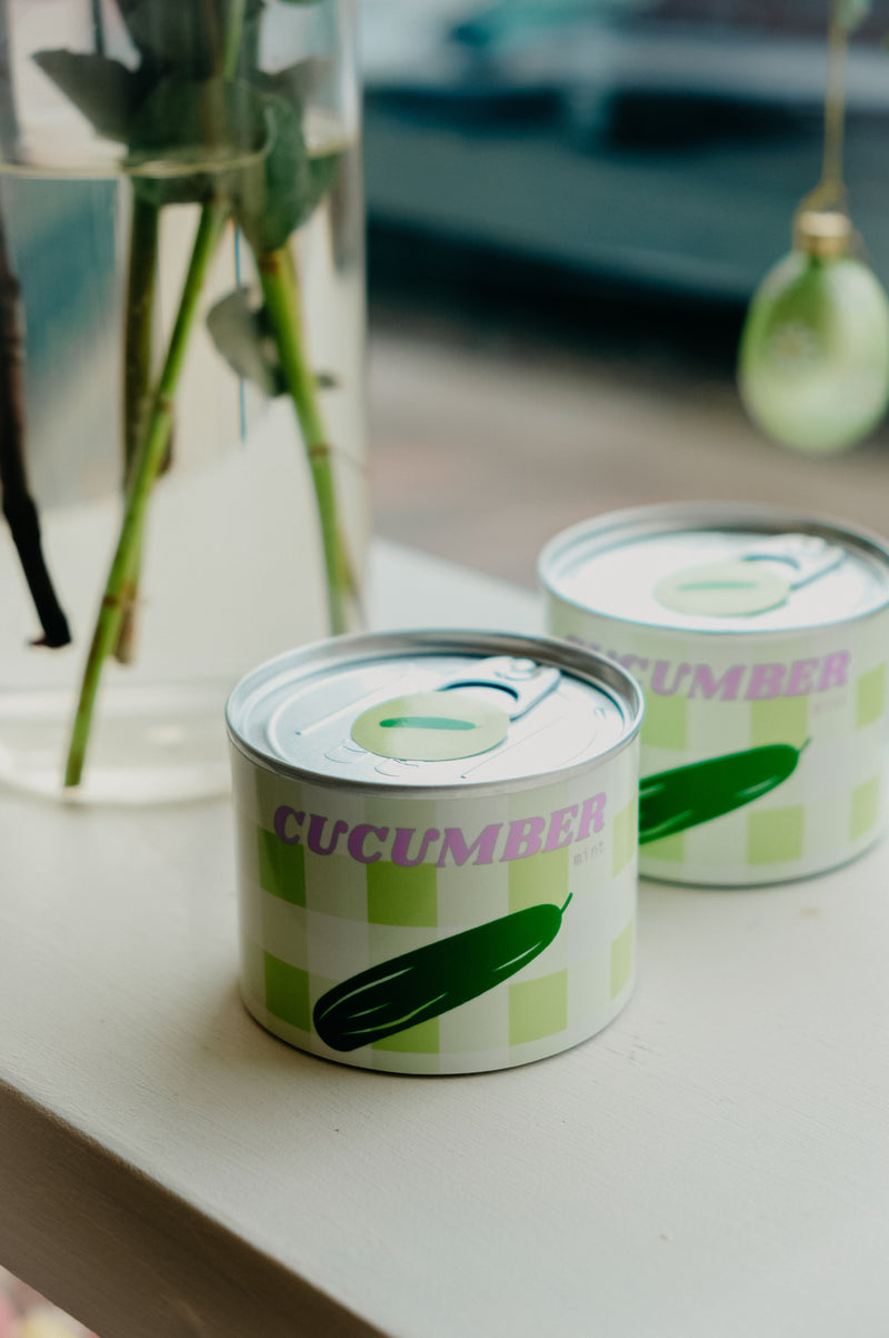 Cucumber Scented Soy Wax Tin Candle