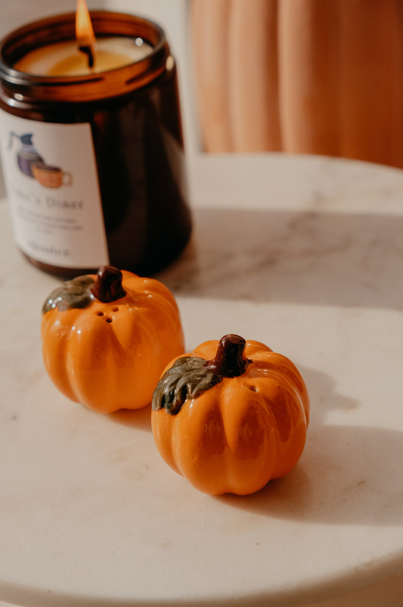 Gilmore Harvest Autumn Festival Pumpkin Salt and Pepper Shakers
