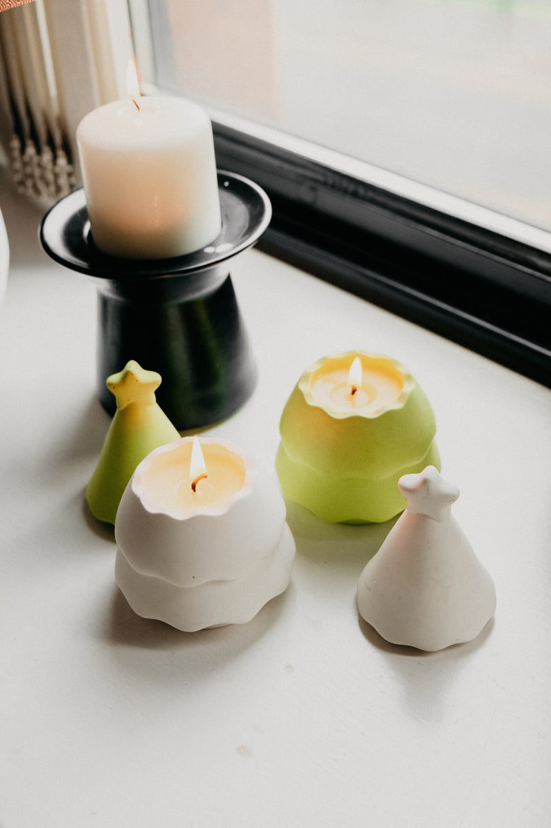 Christmas Tree Concrete Soy Wax Scented Candle