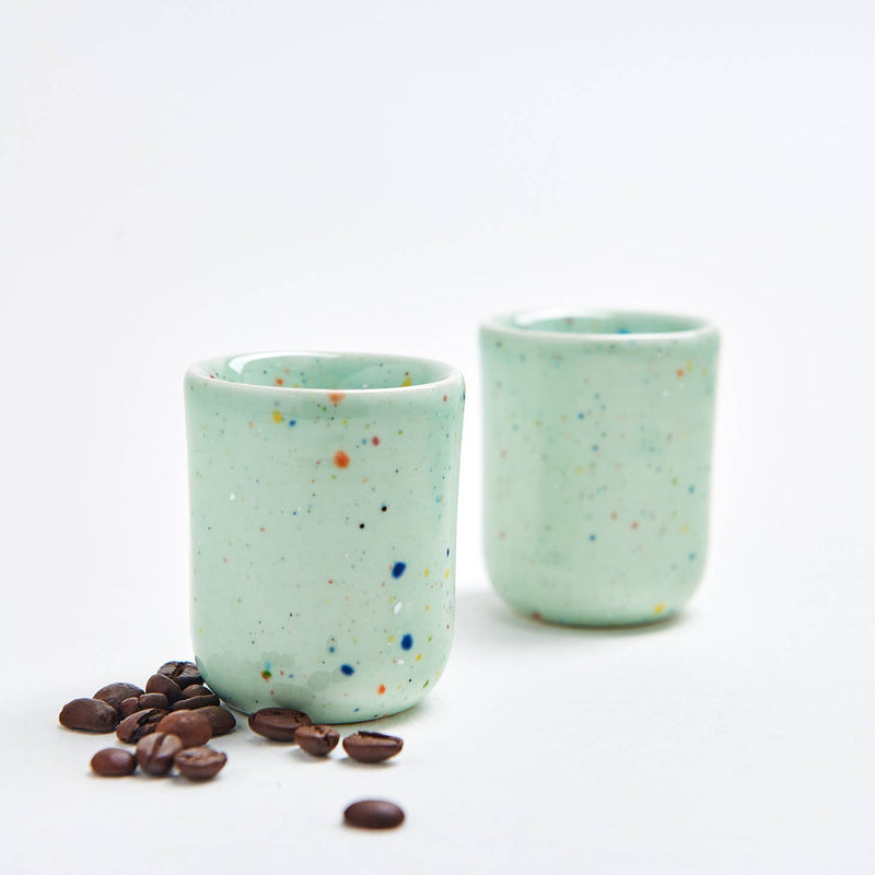 Pastel Ceramic Egg Cup Holder / Espresso Coffee - 5 colours available