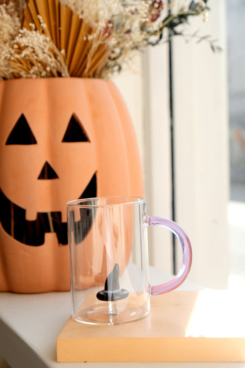Witches Hat Glass Halloween Autumn Mug