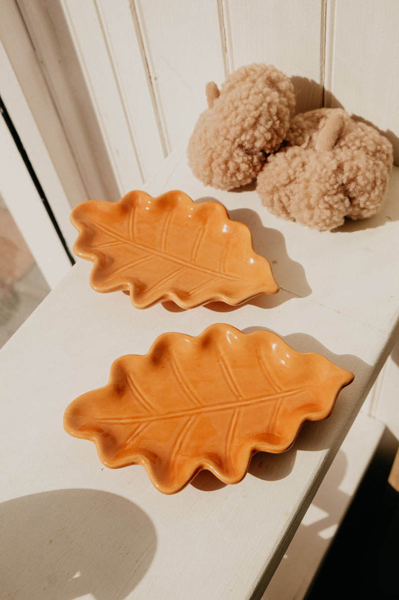 Amie Autumn Leaf Ceramic Dish
