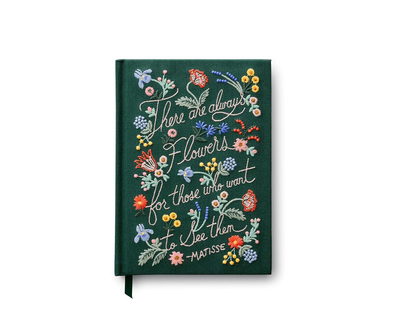 Floral Embroidered Journal Diary Book
