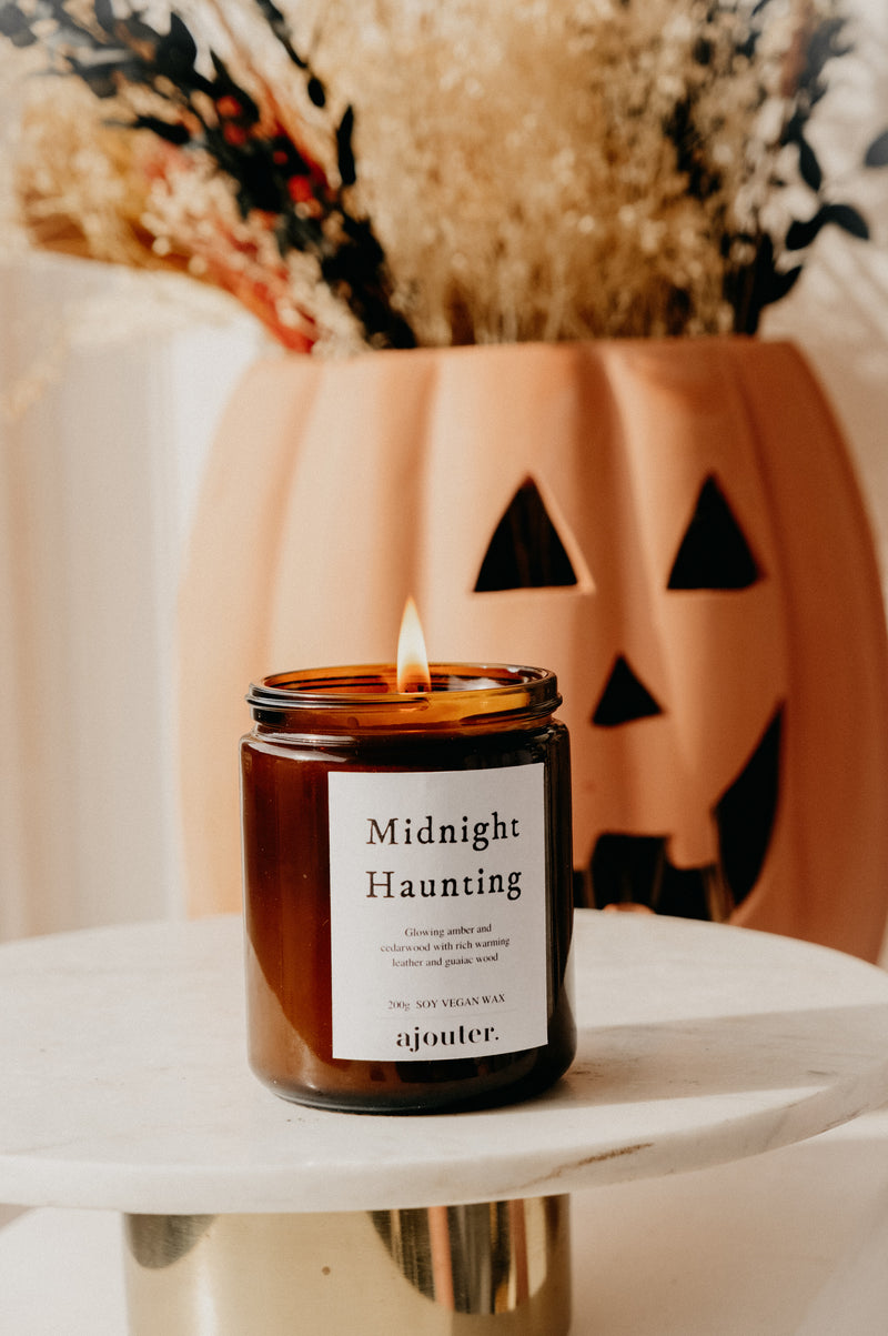 Midnight Haunting Salem Halloween Autumn Candle