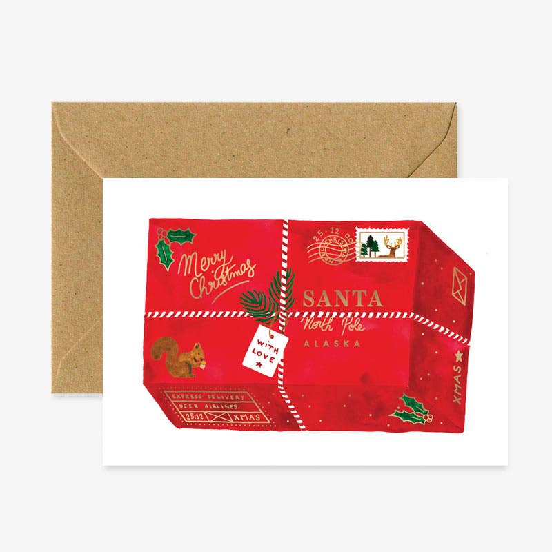 Express Delivery Merry Christmas Christmas Greetings Card