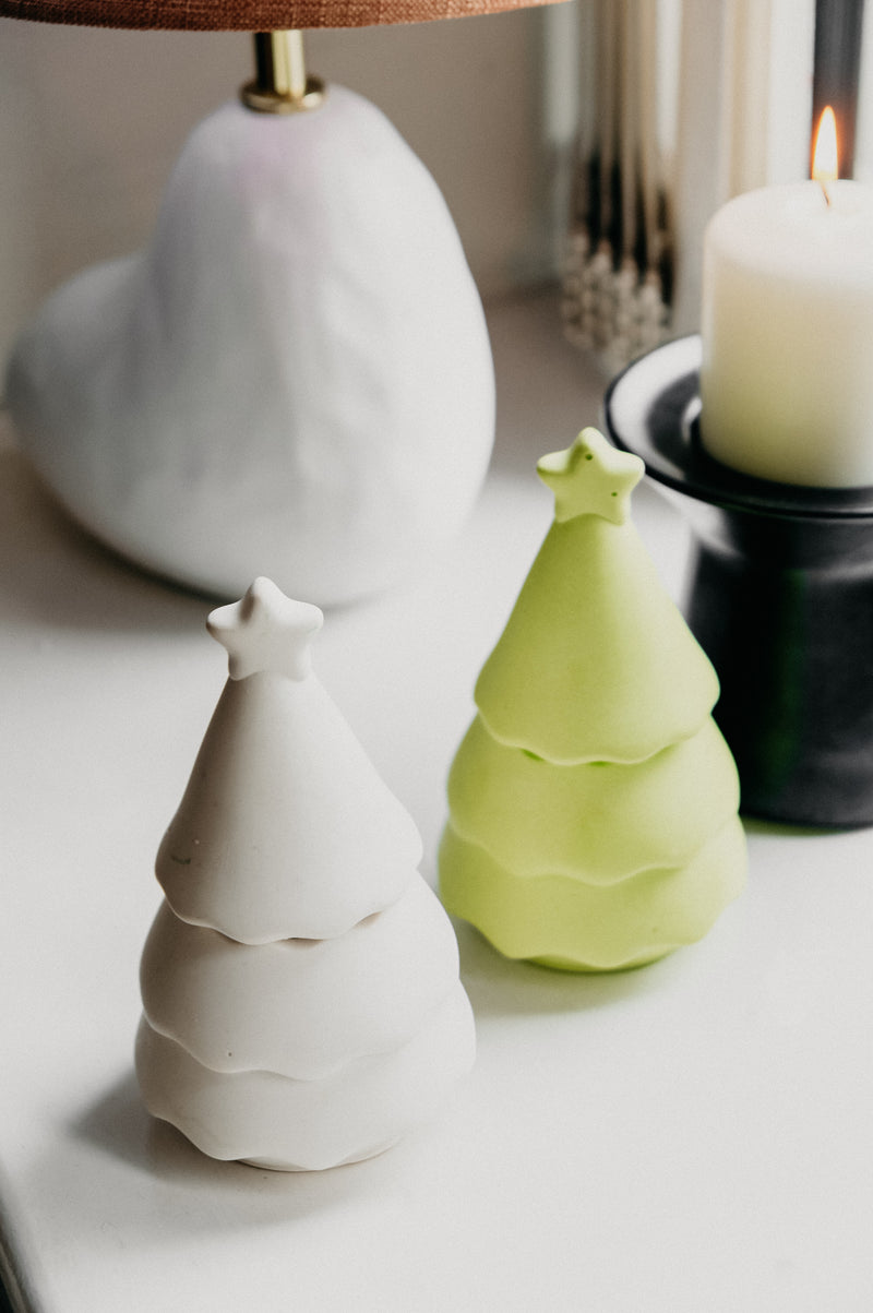 Christmas Tree Concrete Soy Wax Scented Candle
