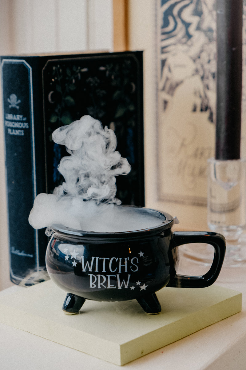 Abby Black Witches Brew Cauldron Halloween Autumn Mug