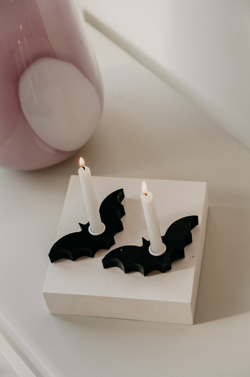 Bat Black Halloween Autumn Candle Holder