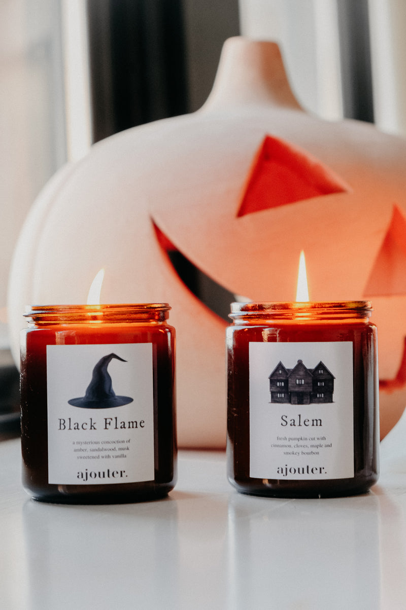 Black Flame / Salem Halloween Soy Wax Candle