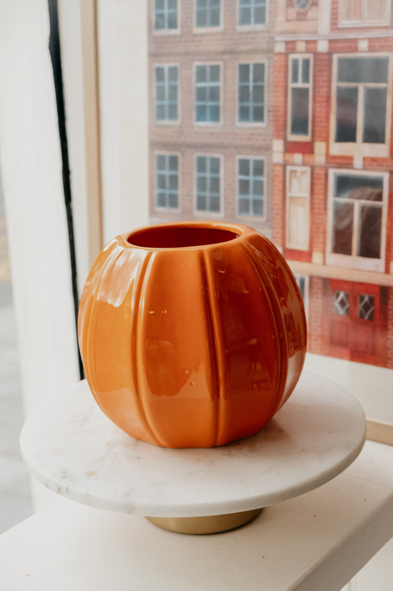 Pumpkin Autumn Orange Vase