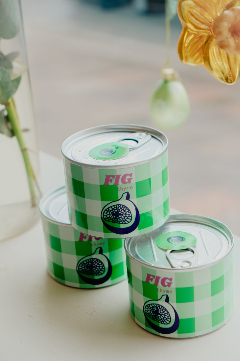 Fig and Thyme Scented Soy Wax Tin Candle