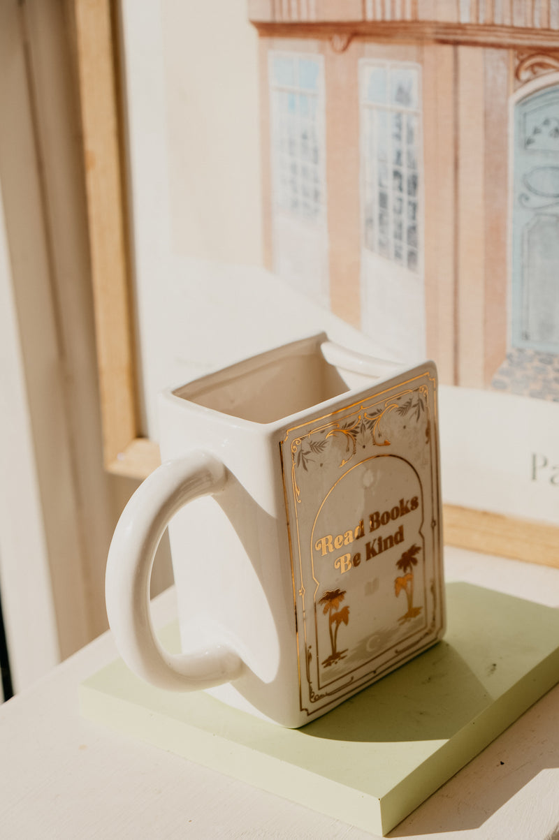 Kelly Good Vibes White and Gold Storage Book Decor