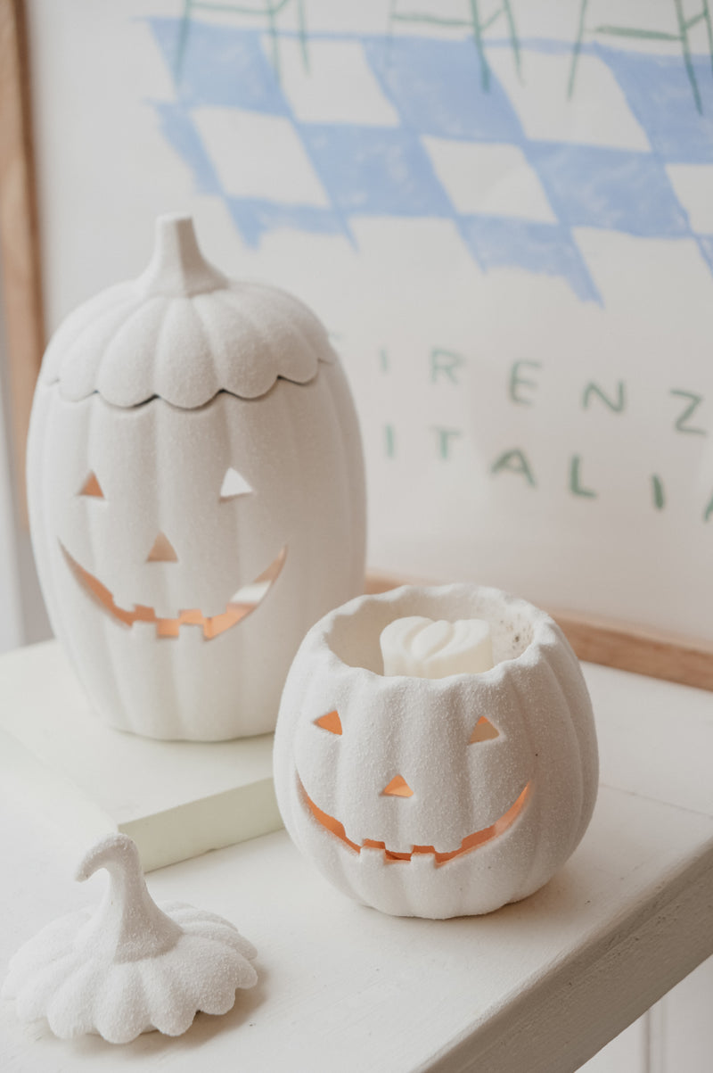 Heidi White 3 in 1 Jack-o-Lantern Pumpkin Halloween Wax Melt Burner | Incense Burner | Tealight Holder - 2 sizes