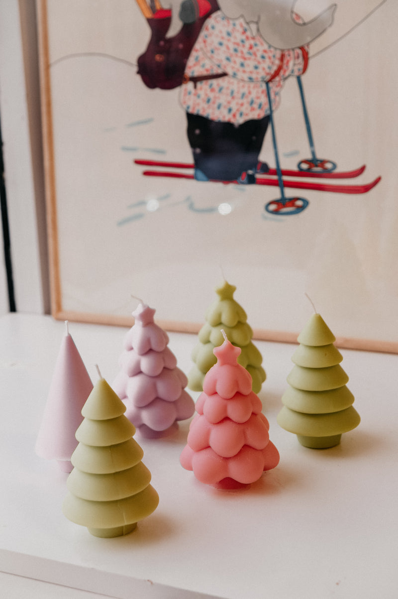 Christmas Tree Pastel Soy Wax Candles - select from 3 styles