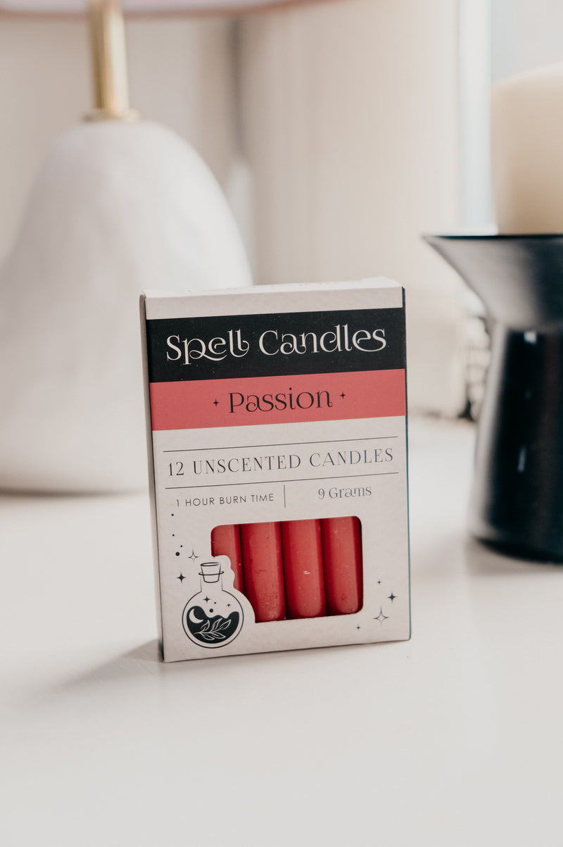 Passion Pastel Red Spell Candles - box of 12