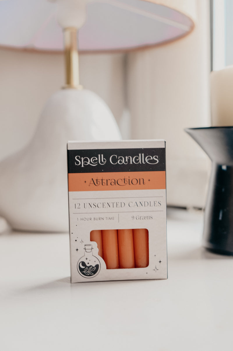 Attraction Pastel Orange Spell Candles - box of 12