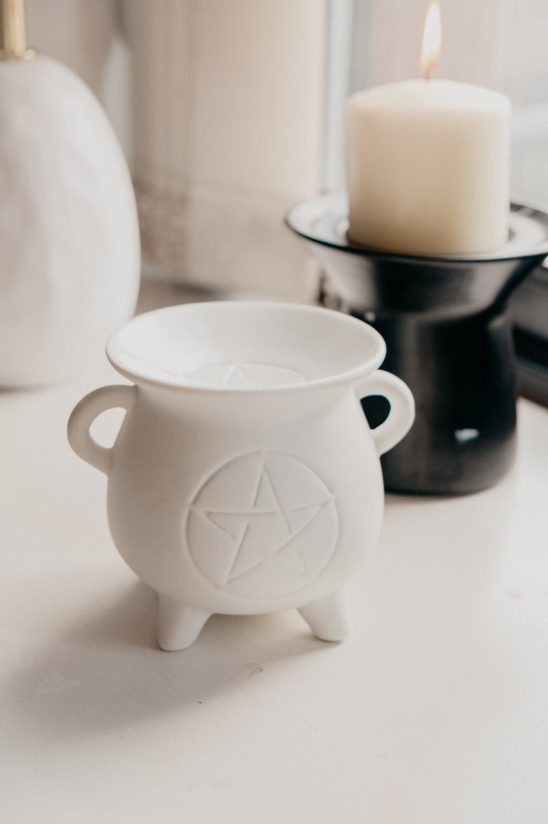 Cauldron White Ceramic Wax Melt Burner