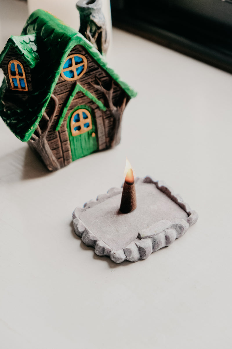 Cottage Cabin Incense Cone Burner