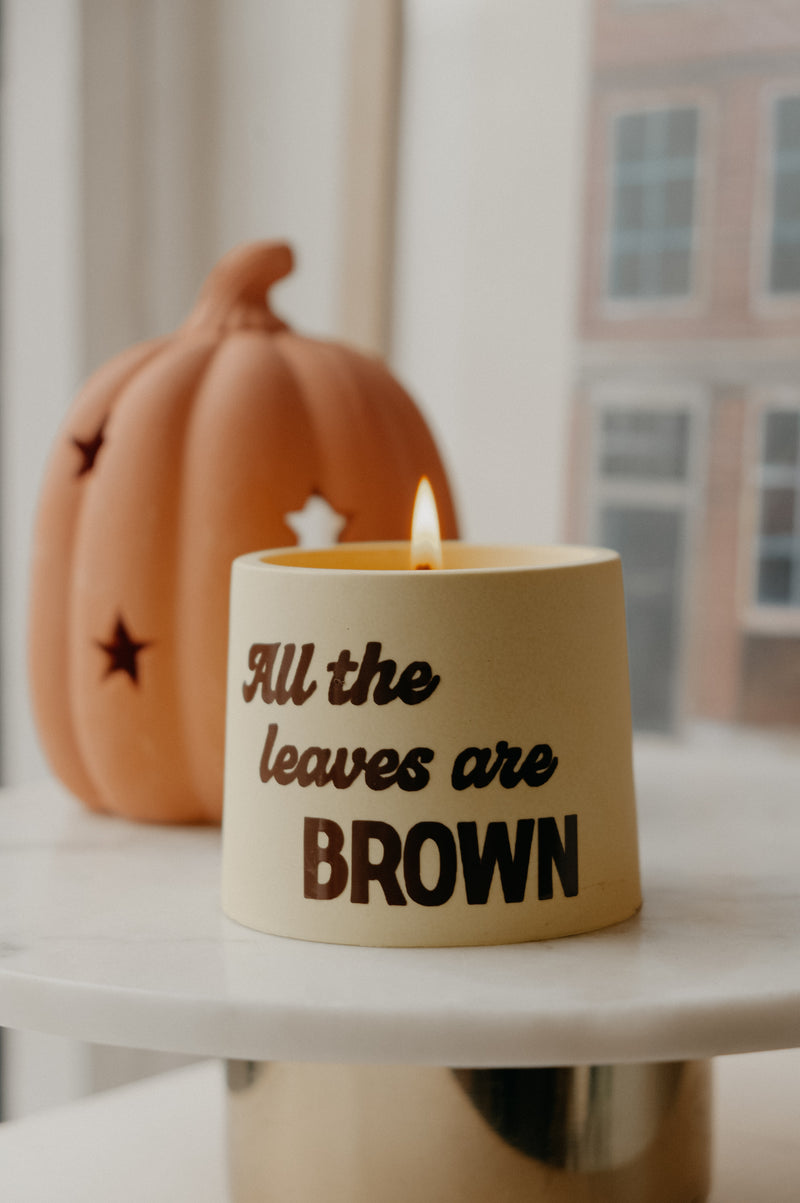 Great Pumpkin Snoopy All The Leaves Are Brown Candle Jar