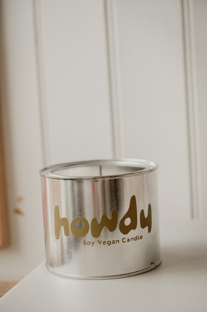 Howdy Cowboy Smoky Wood Large Soy Wax Candle