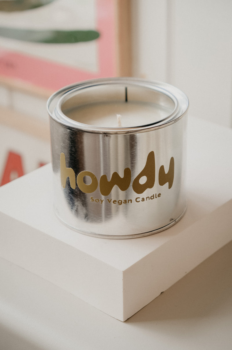 Howdy Cowboy Smoky Wood Large Soy Wax Candle