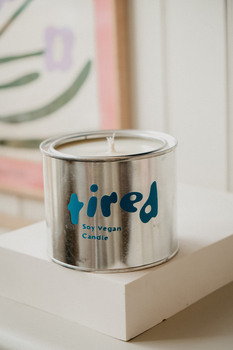 Tired Coconut and Lavender Large Soy Wax Candle