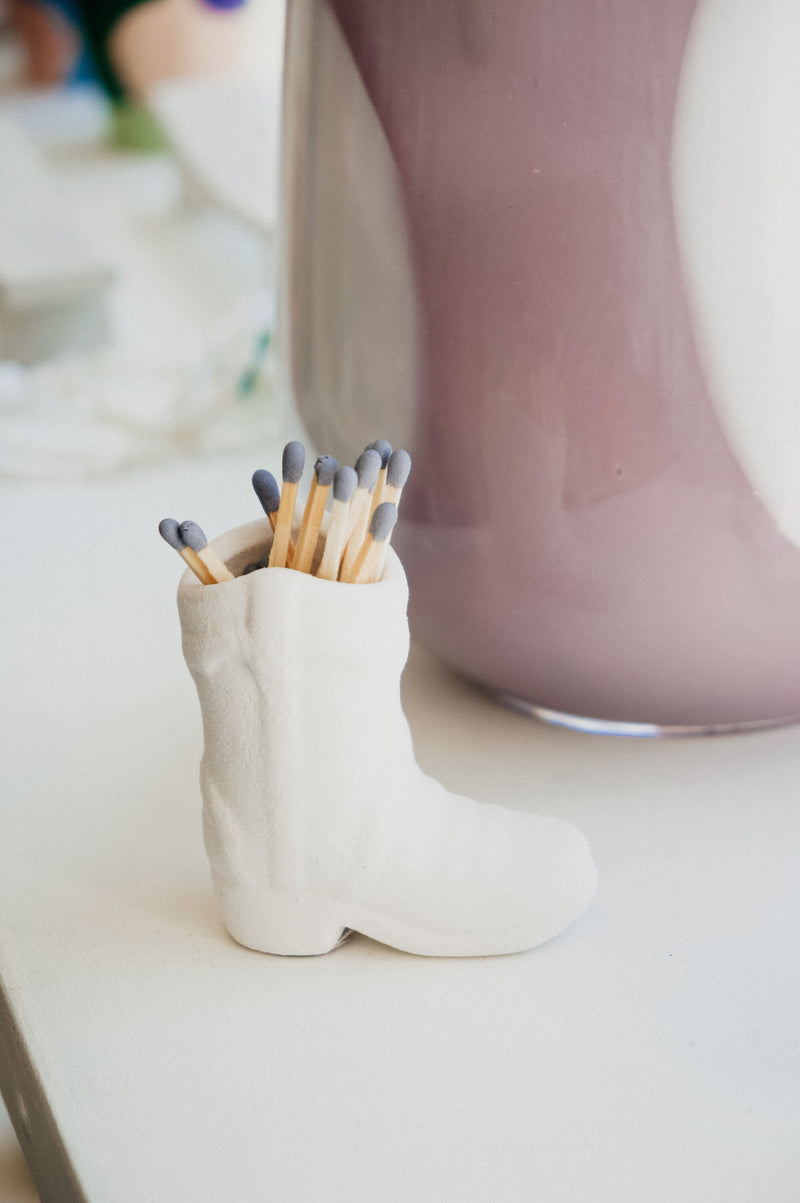 Cowboy Boot Ceramic Match Striker