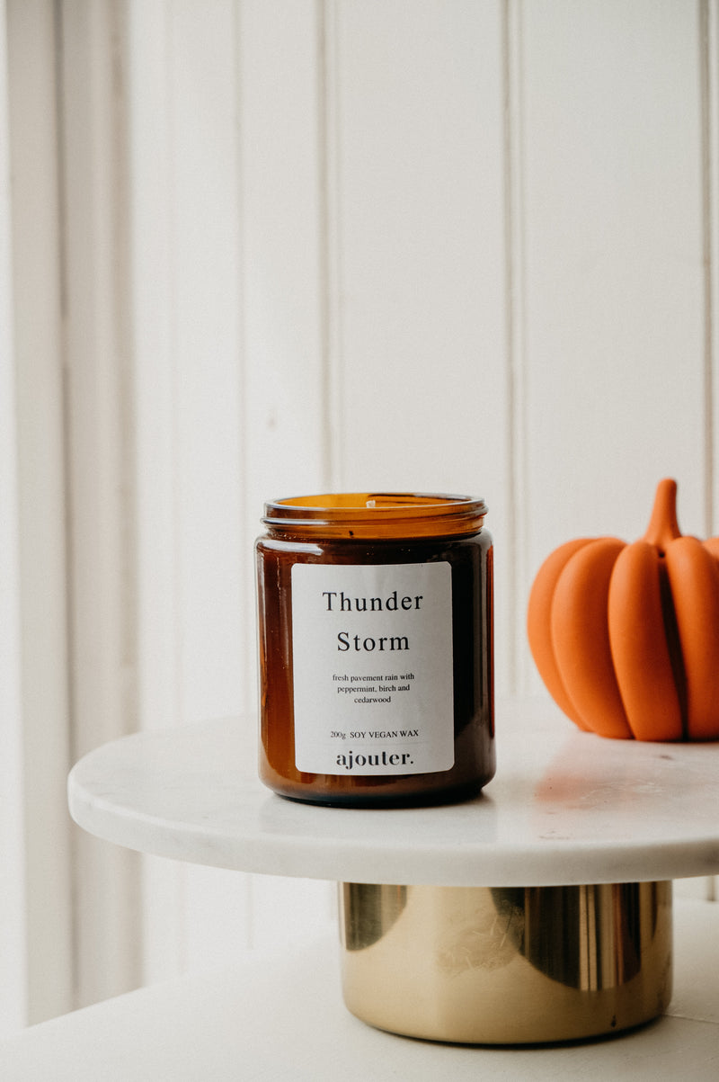 Thunder Storm Rain Autumn Soy Candle