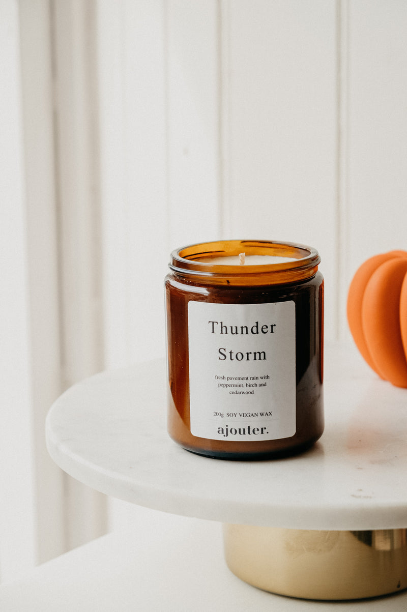 Thunder Storm Rain Autumn Soy Candle