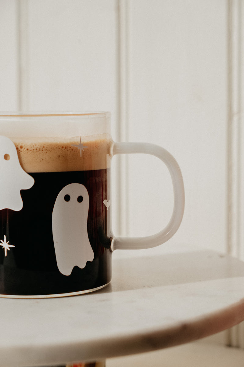 Ghost Glass White Halloween Autumn Mug