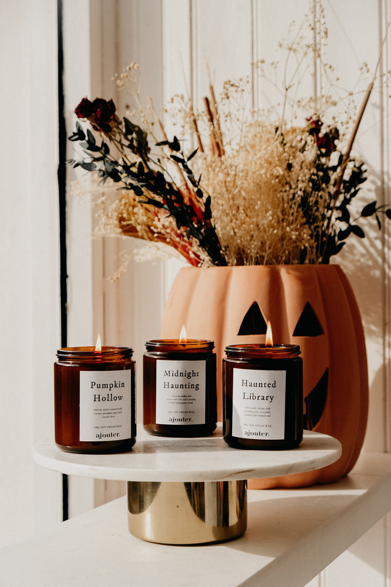 Rainy Day Autumn Halloween Candle