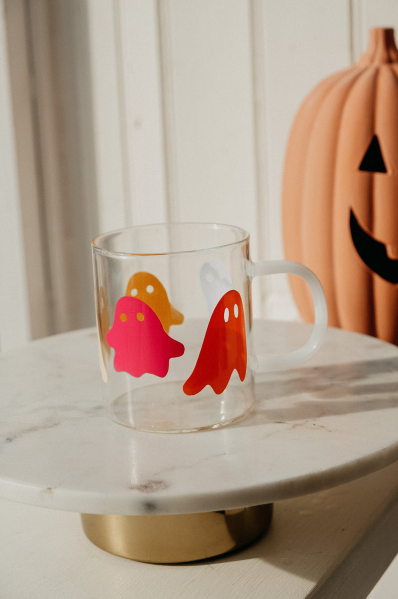 Ghost Glass Multicoloured Halloween Autumn Mug
