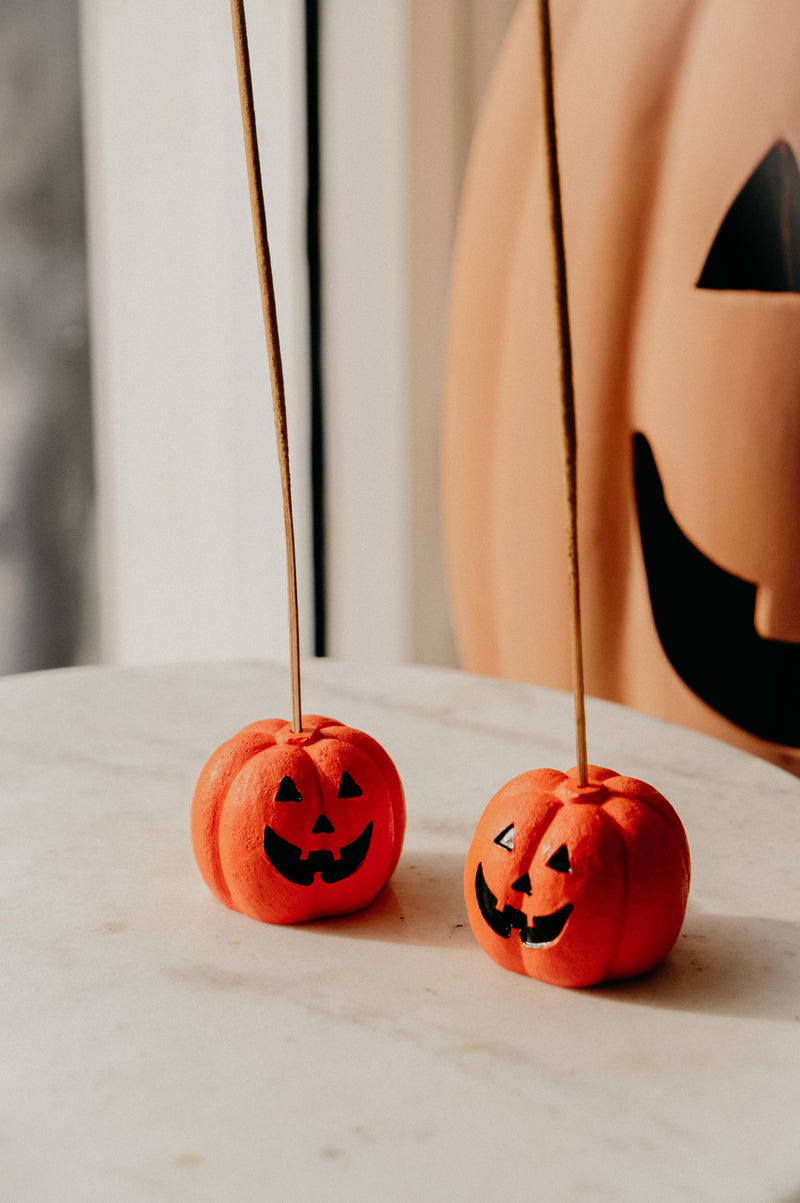 Rory Pumpkin Jack-o-Lantern Incense Stick Holder