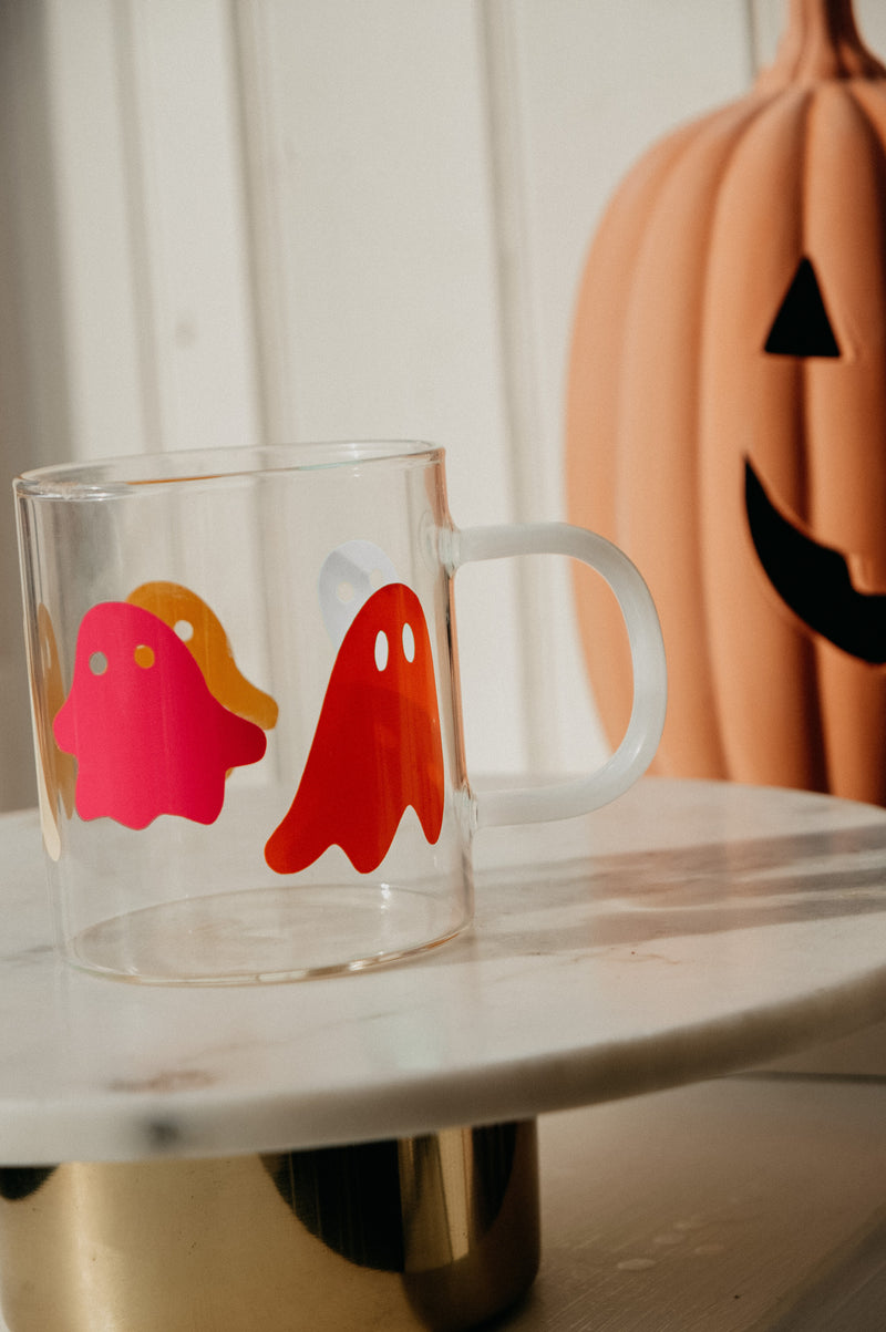 Ghost Glass Multicoloured Halloween Autumn Mug