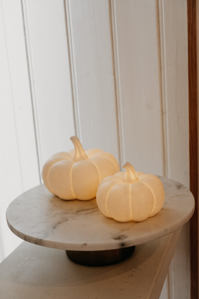 LED Light-Up Textured Halloween Autumn Pumpkins
