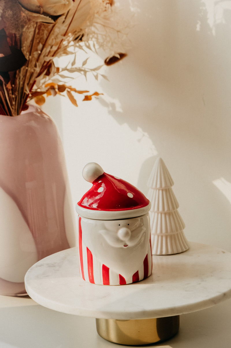 Santa Christmas Ceramic Storage Jar