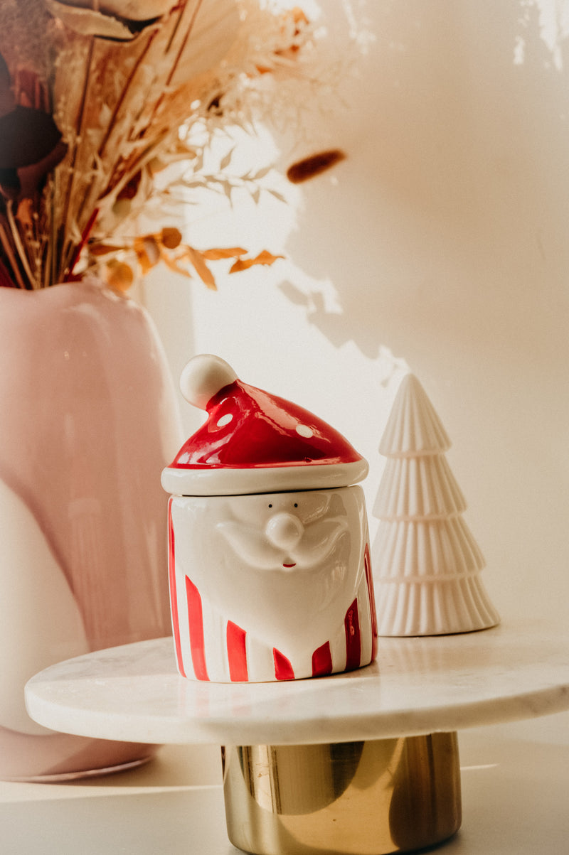 Santa Christmas Ceramic Storage Jar