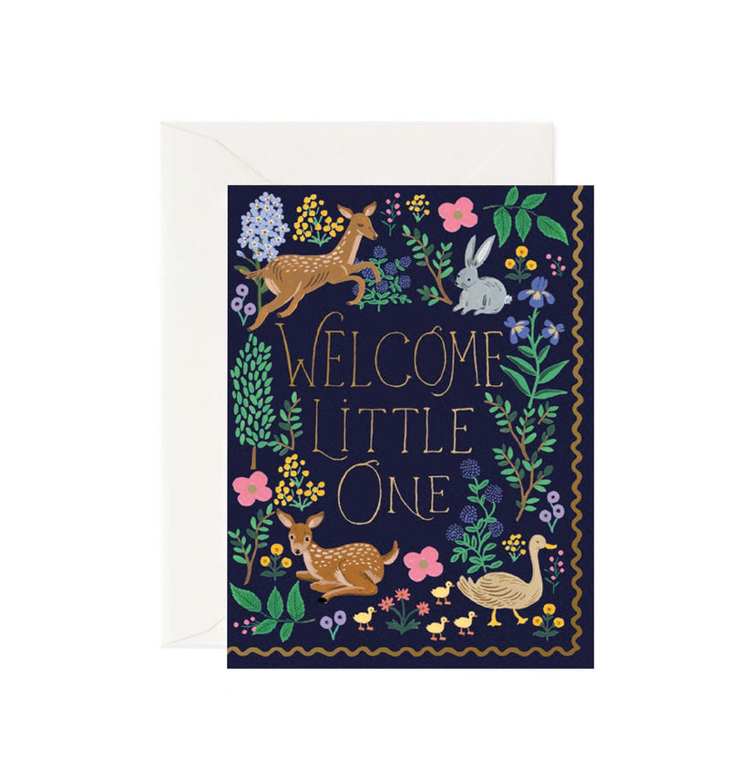 Welcome Little One Woodland Card