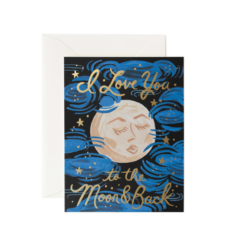 Love You To The Moon And Back Valentines Card