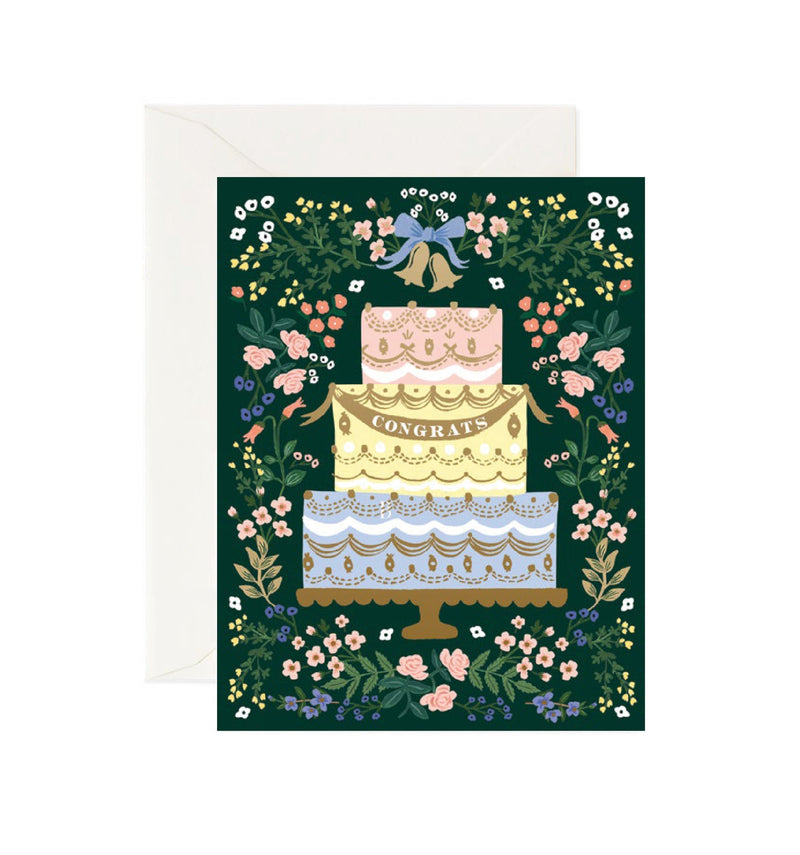 Wedding Cake Congratulations Card
