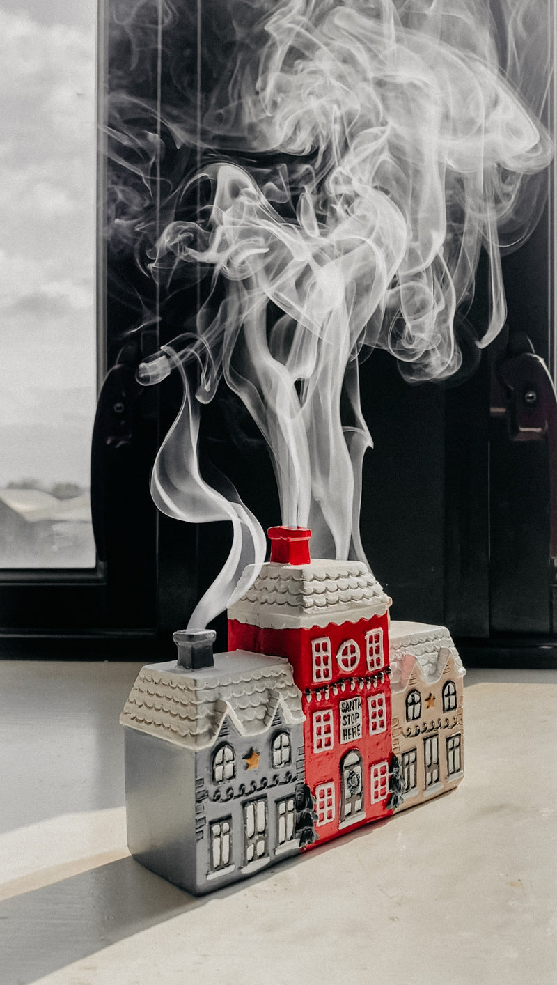 Christmas House Village Incense Burner
