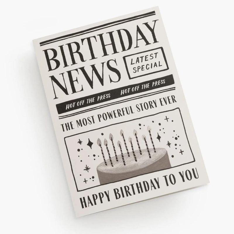 Happy Birthday Newspaper Gift Greeting Card