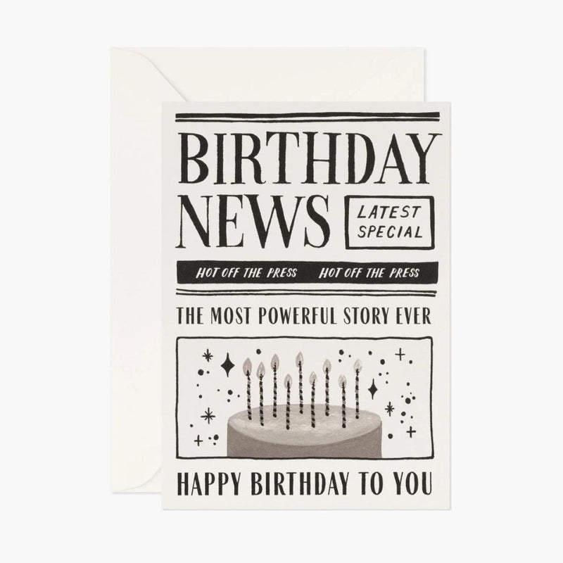 Happy Birthday Newspaper Gift Greeting Card