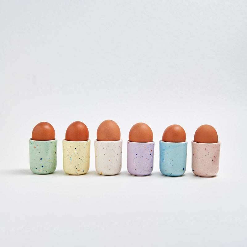 Pastel Ceramic Egg Cup Holder / Espresso Coffee - 5 colours available