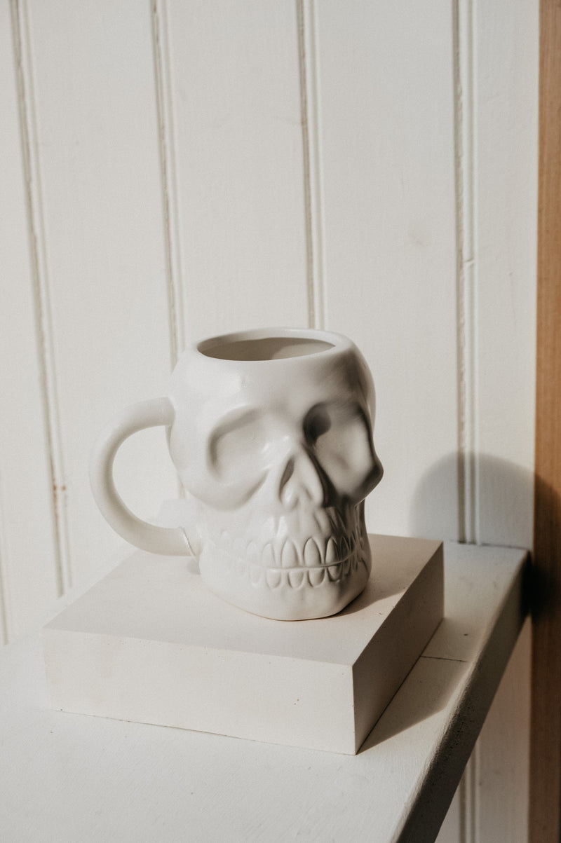Skull Matt Ceramic Large Halloween Autumn Mug