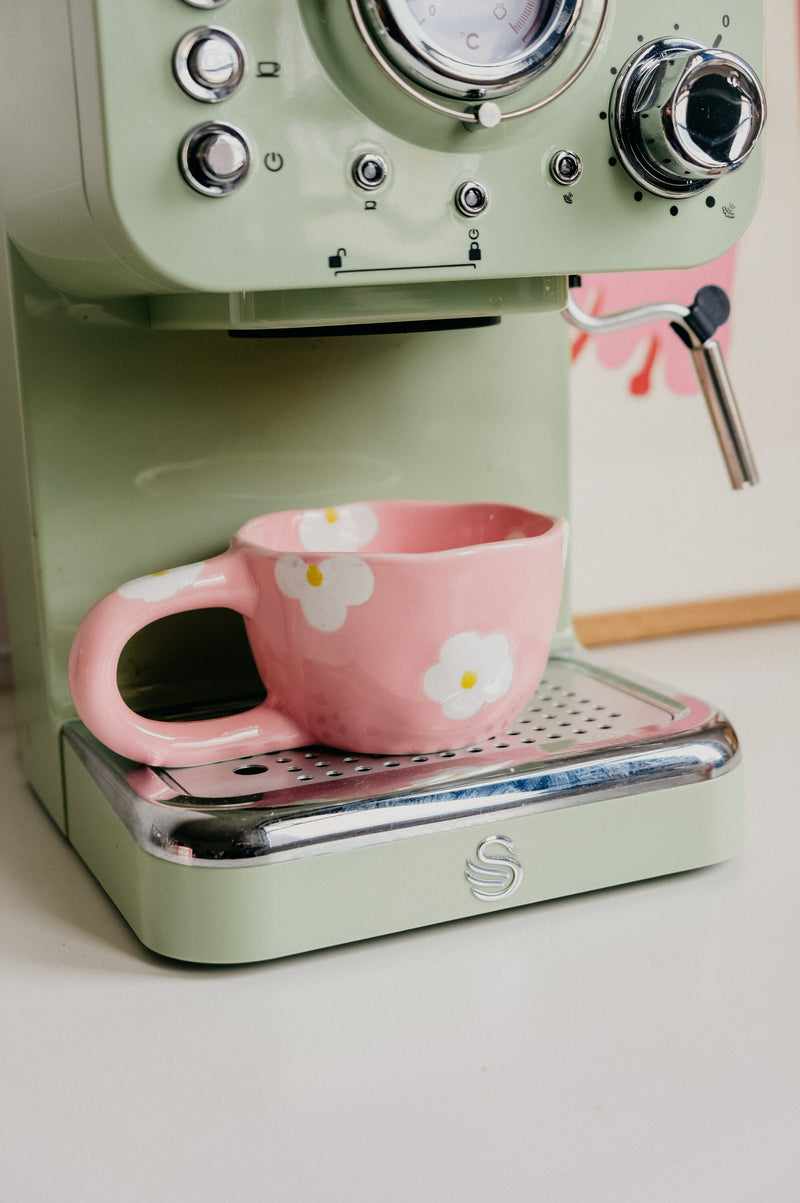 Binx Pink Flower XL Round Handled Mug